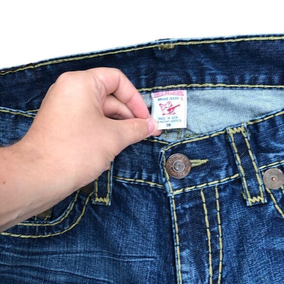 Vintage True Religion Jeans Size 36 Bobby Super T Blue - Picture 6 of 10